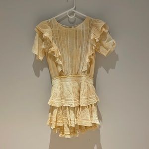 NWT SUPER RARE LoveShackFancy Natasha Ruffled Cotton Mini Dress